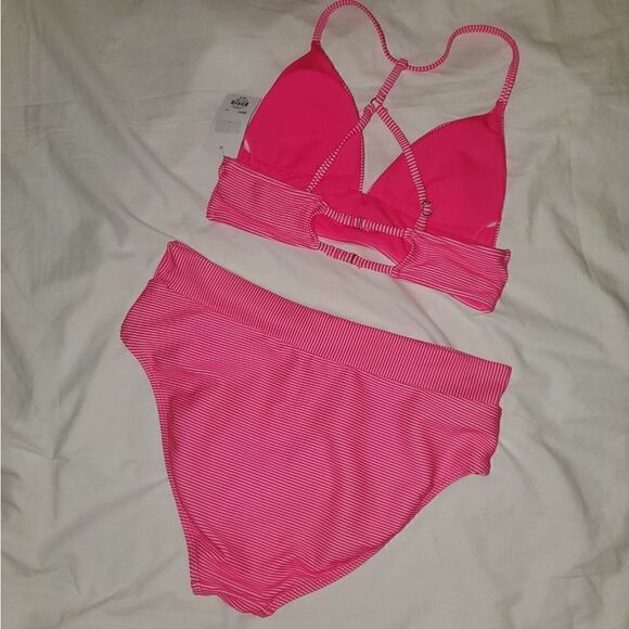 So hot pink ribbed bikini set NWT - Picture 4 of 9